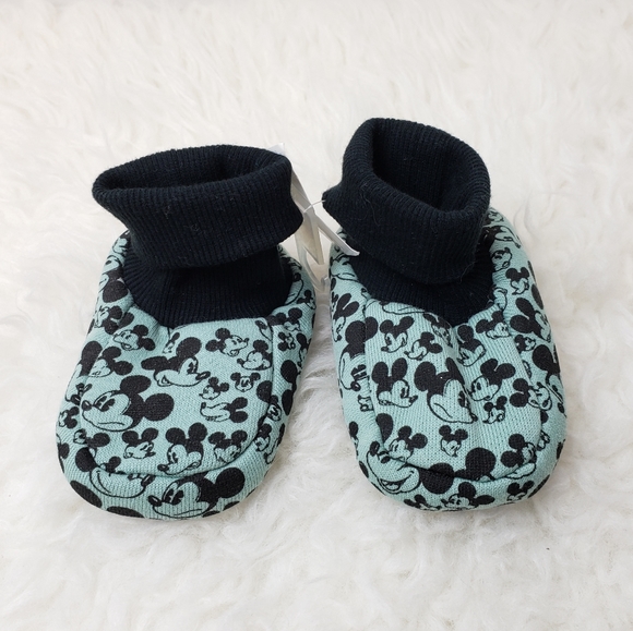 NWT H&M Mint Green Mickey MouseInfant Slippers - Picture 3 of 7